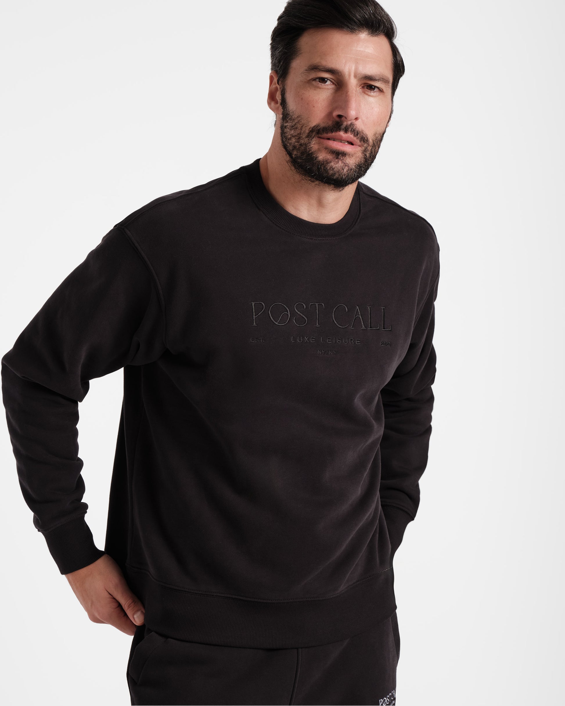 Post Call Crewneck in Black - On Call