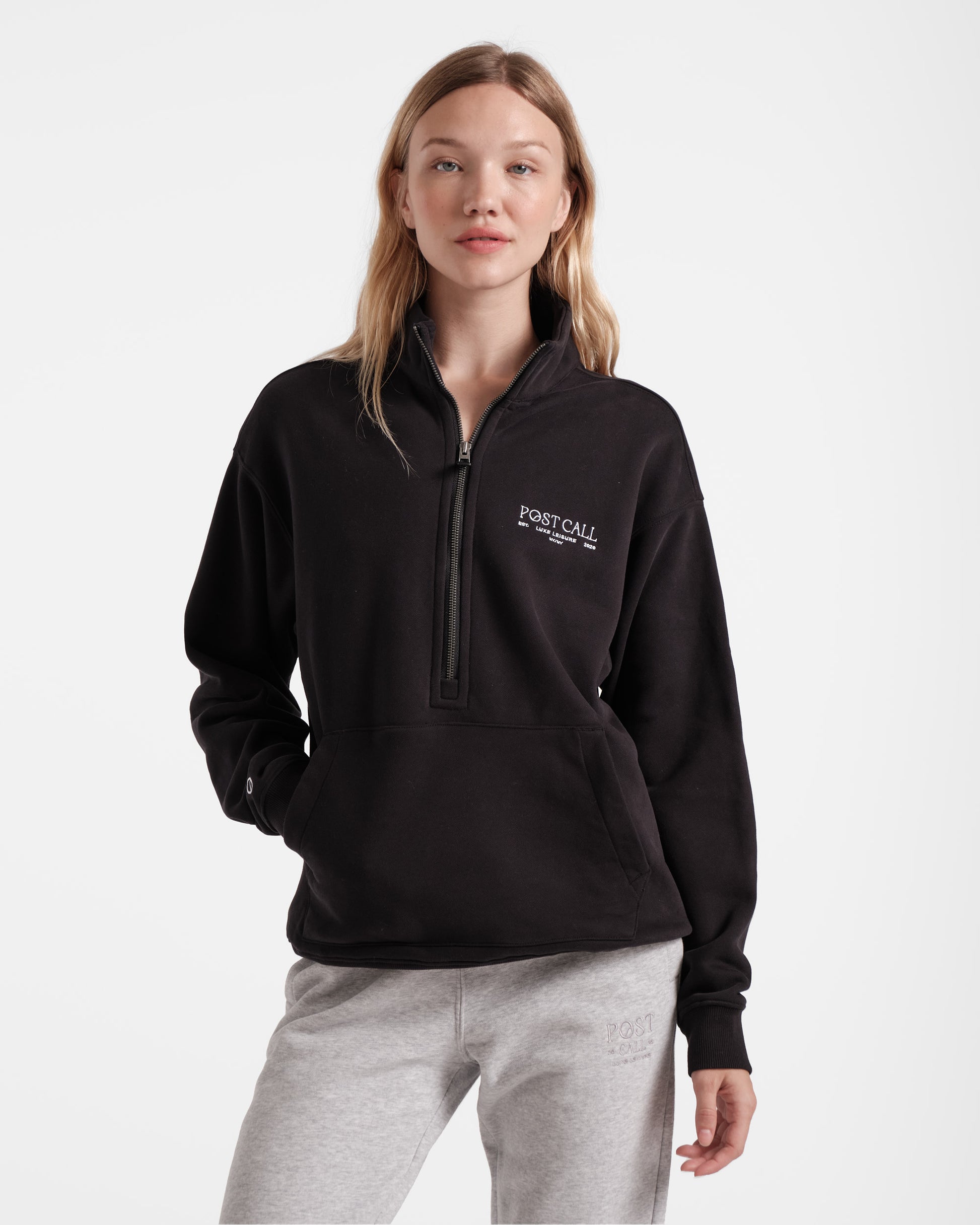 Post Call Men's Half Zip in Black - On Call