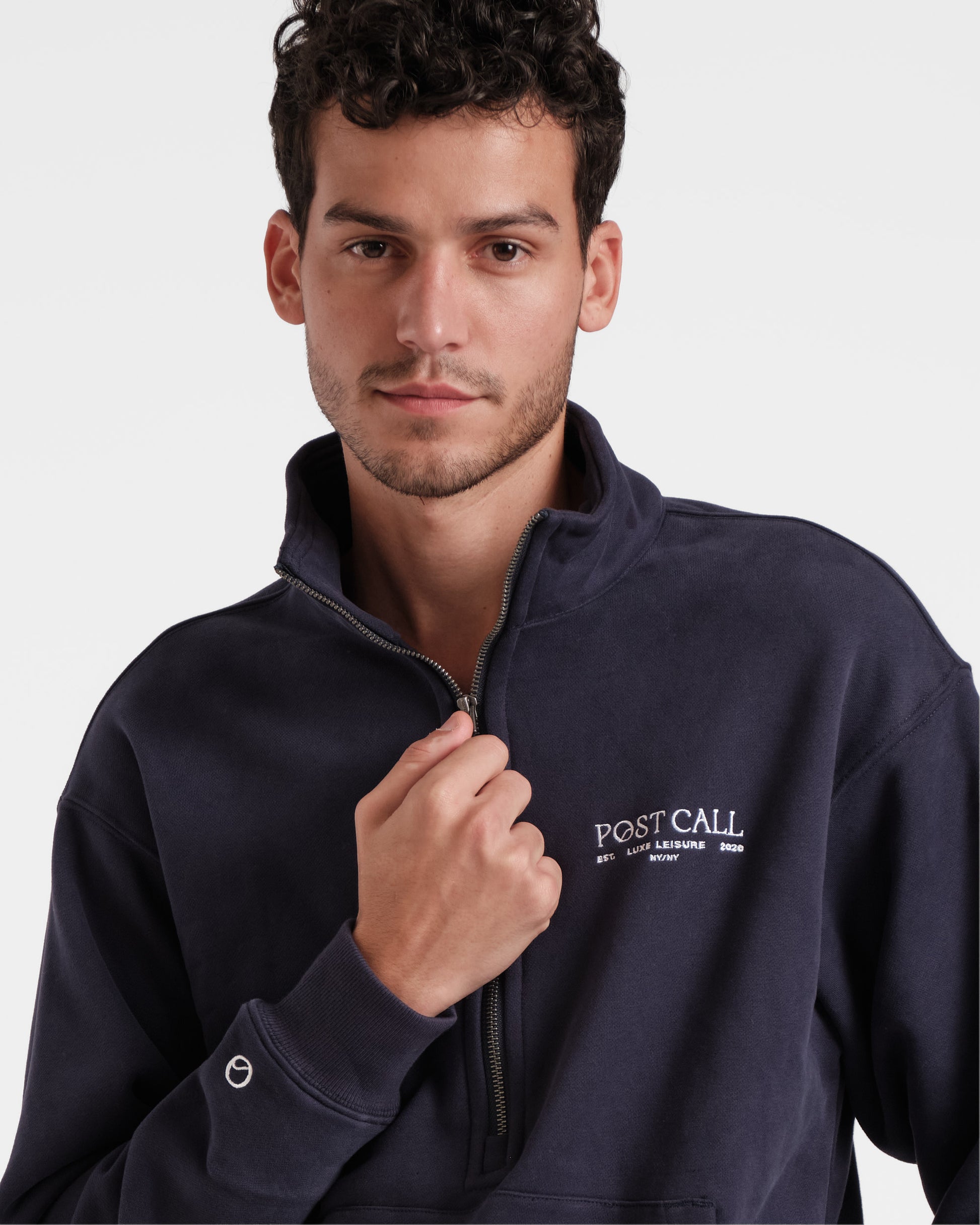 Post Call Men's Half Zip in Navy - On Call