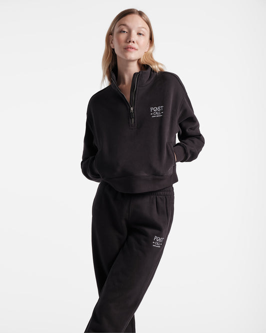 Post Call Women's Half Zip in Black - On Call