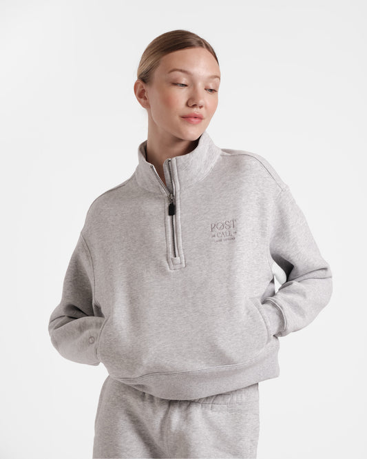 Post Call Women's Half Zip in Heather Grey - On Call