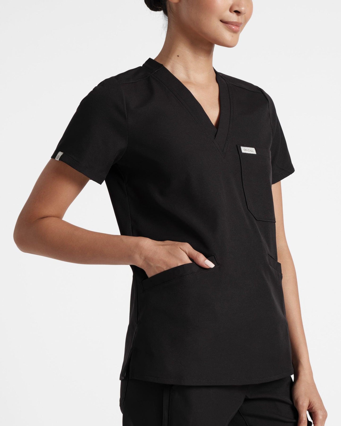 Vitals 3-Pocket Top in Black - On Call