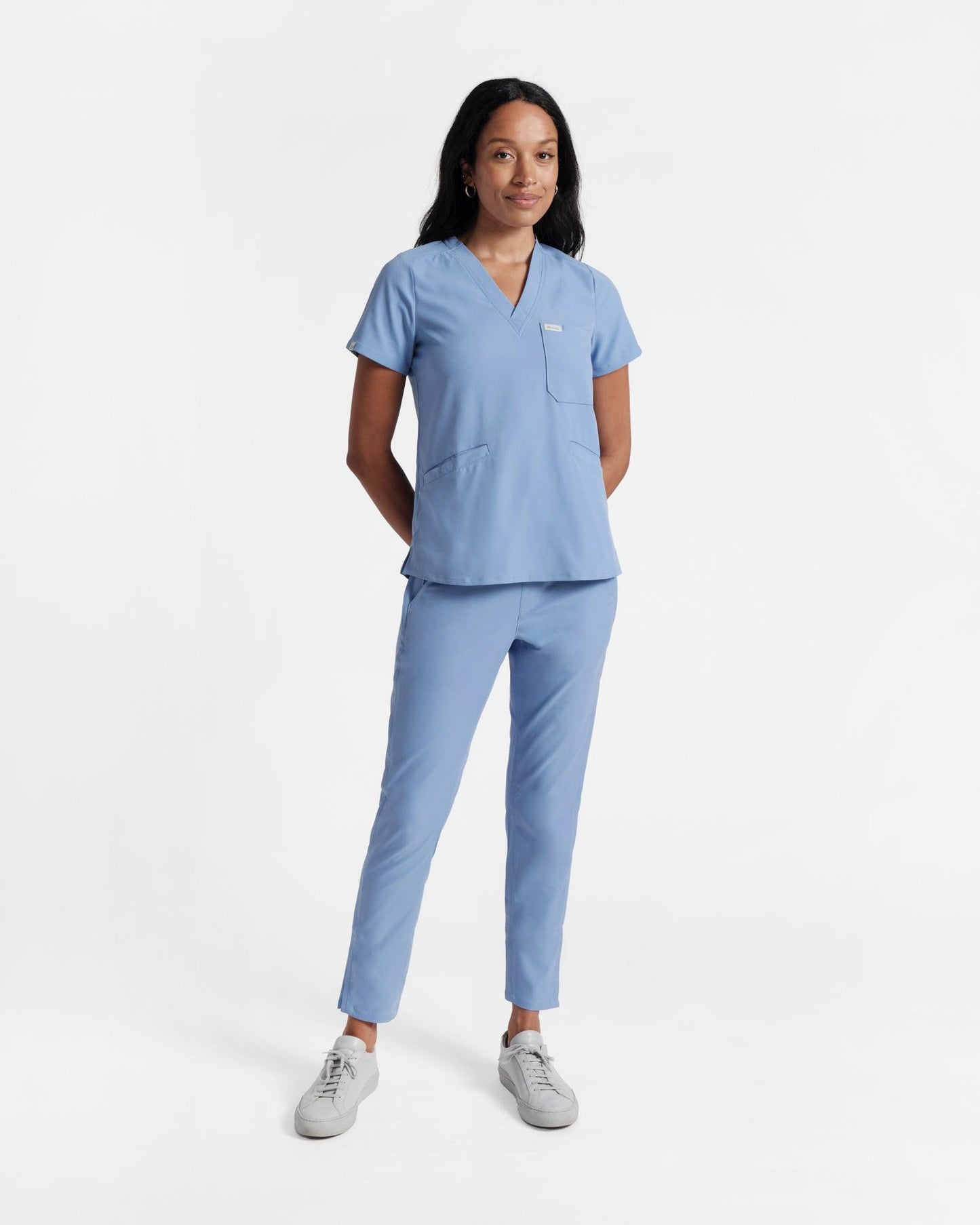 Vitals 3-Pocket Top in Ciel Blue - On Call