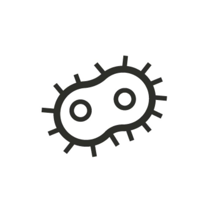 Icon of a bacterium on a white background