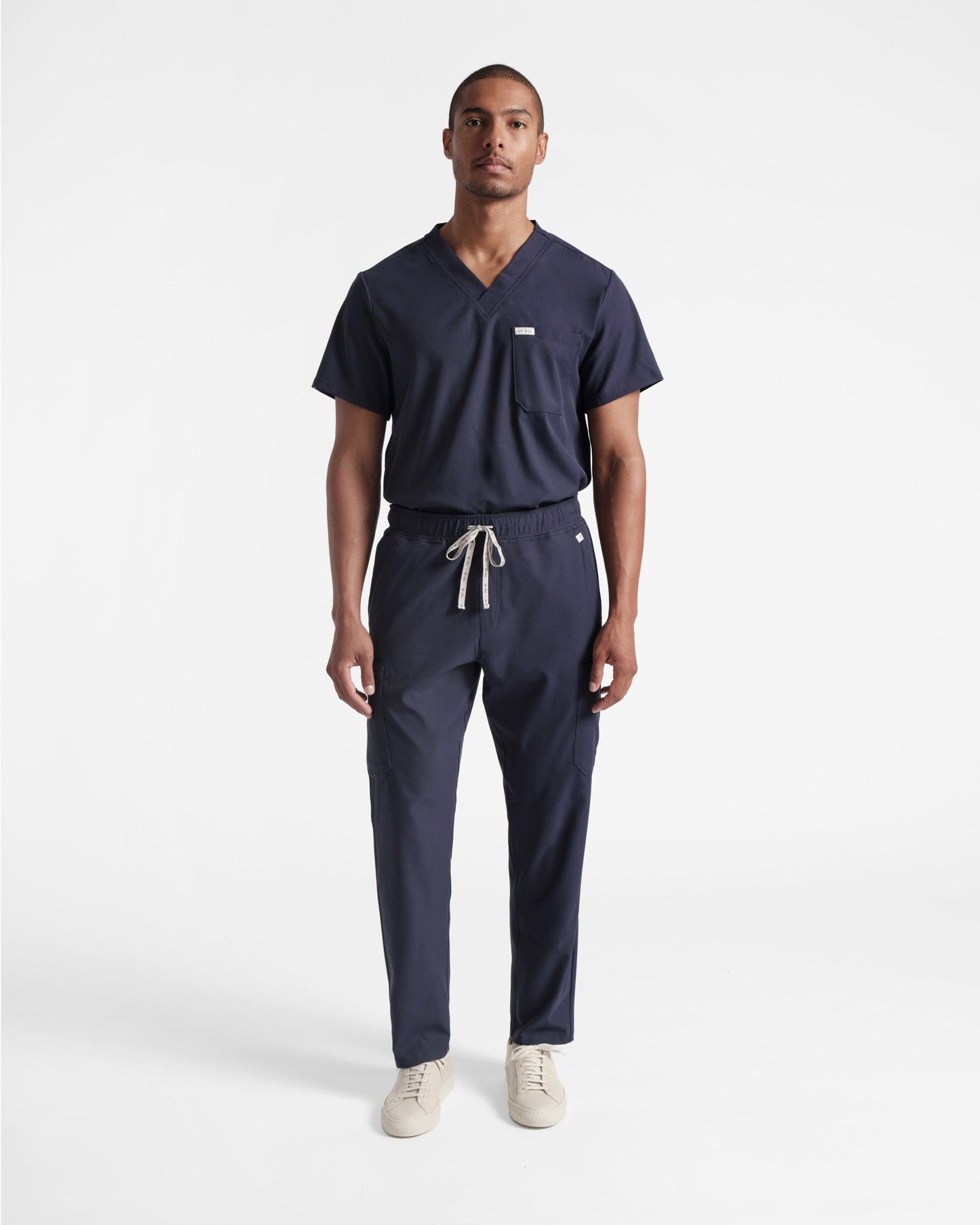 Men's navy cargo scrub pant