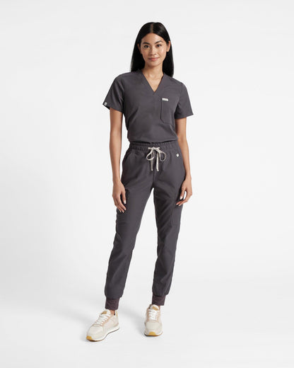 Women's classic scrub top in dark grey's