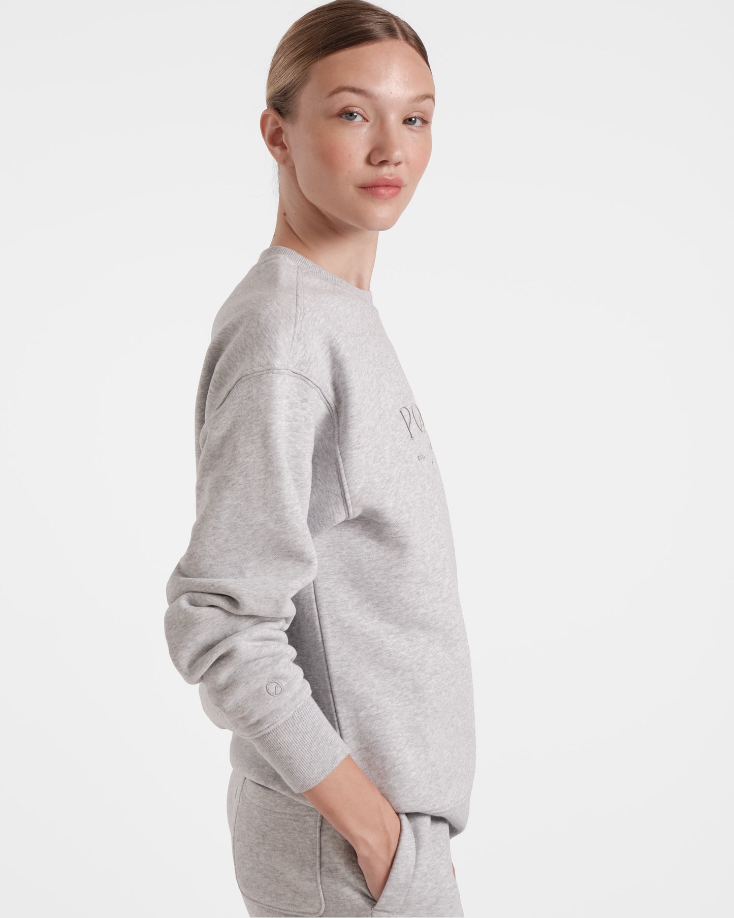 Post Call Crewneck in Heather Grey