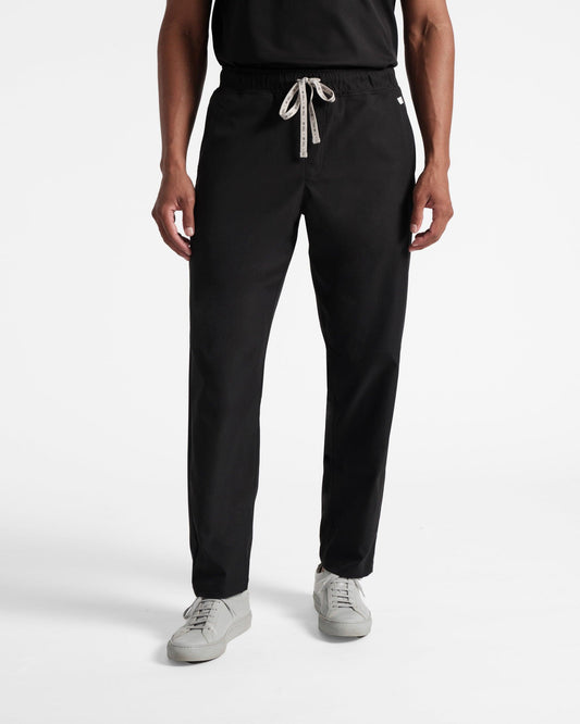 Men's straight leg scrub pant in black