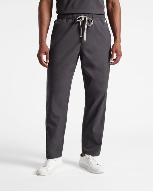 Men's straight leg scrub pant in dark grey's