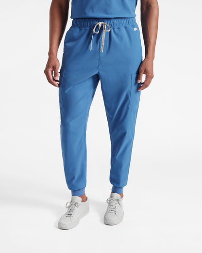 Men's jogger cargo scrub in venous blue