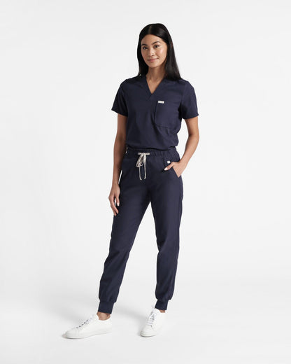 Women's navy jogger scrub pant